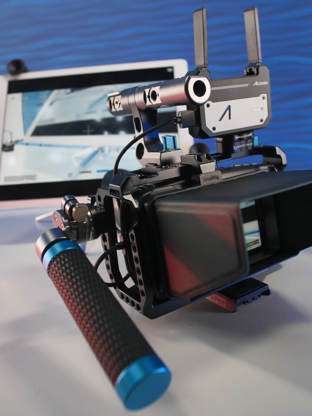 Accsoon Cineye Wireless HDMI transmitter to iOS or Android device through app.