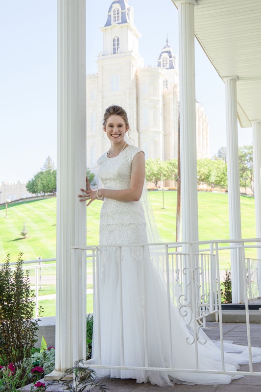 Bride at Manti Temple