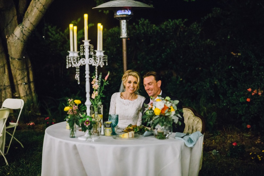 Bride and Groom at Table