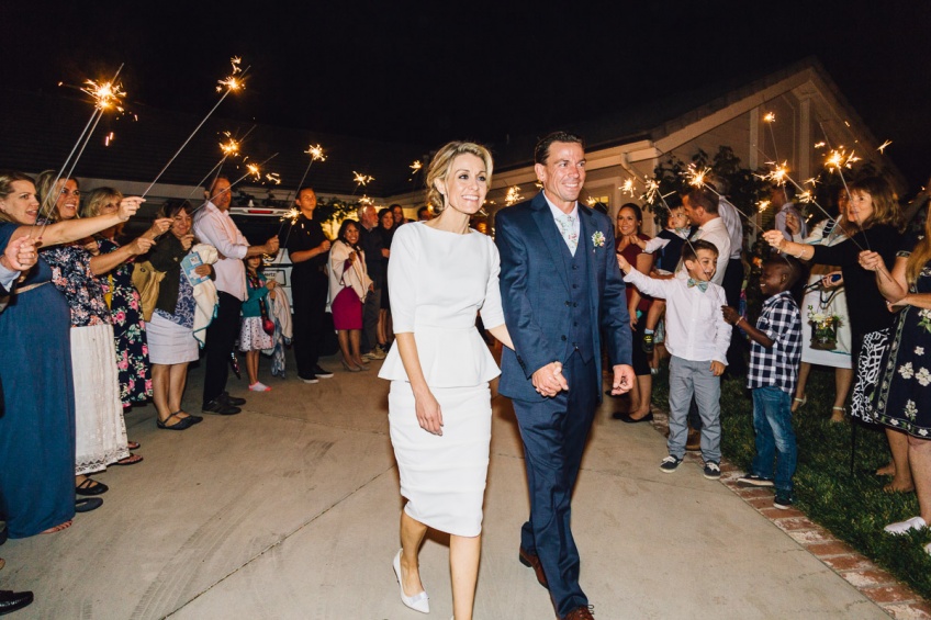 Bride and Groom Sparkler Exit