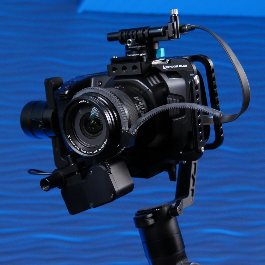 kondor blue cage bmpcc4k on Crane 2 Gimbal